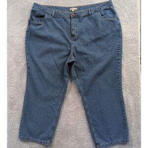 Woman Within Straight Leg Jeans Women's Size 28W Medium Wash Blue Denim Casual